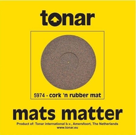 Tonar Pure Cork en Rubber turntable mat