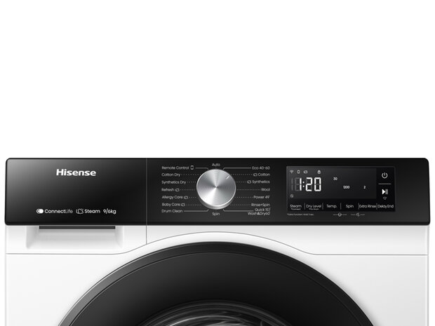 Hisense WD3S9043BW3 (Was-droog combinatie)