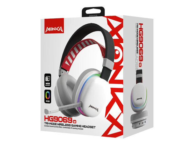 Monka Draadloze gaming headset Echo Trimode
